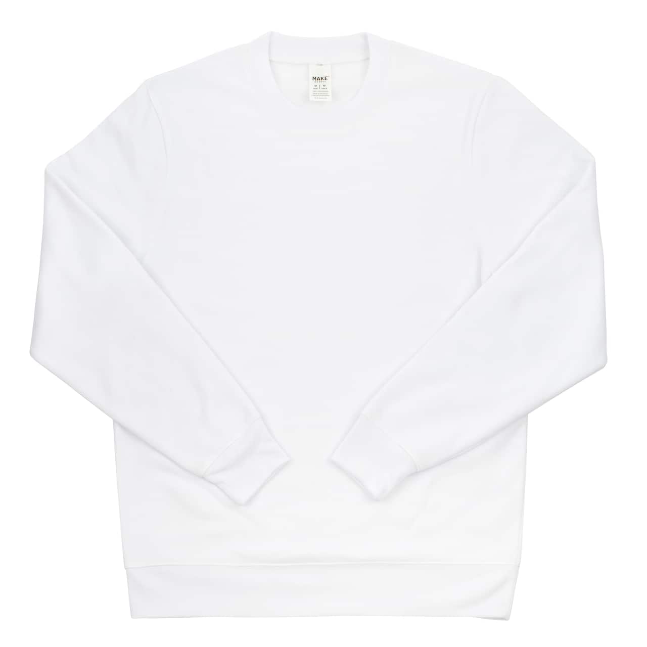 12 Pack: White Crew Neck Adult Unisex Sublimation Sweatshirt by Make Market®
